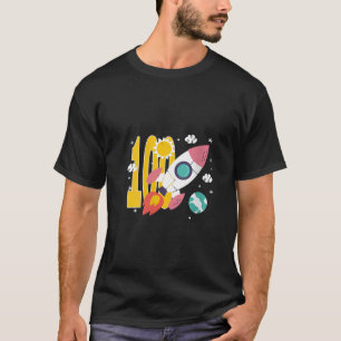 Cute Rocket Space Ship 100th Birthday Party 100 Ye T-Shirt