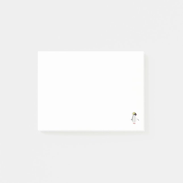 Cute Rockhopper Penguin Funny Antarctic Animal Post-it Notes (Front)