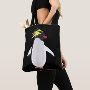 Cute Rockhopper Penguin Funny Antarctic Animal Tote Bag