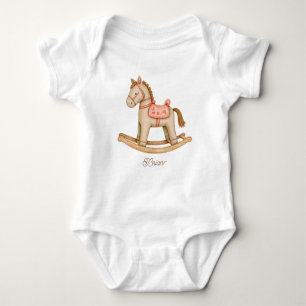 Cute Rocking Horse Baby Bodysuit