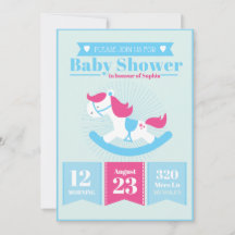 Cute Rocking Horse Baby Shower