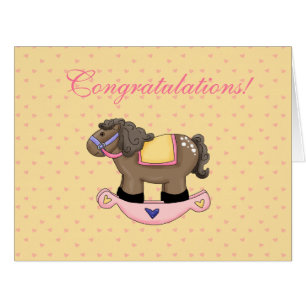 Cute Rocking Horse New Baby Congratulations