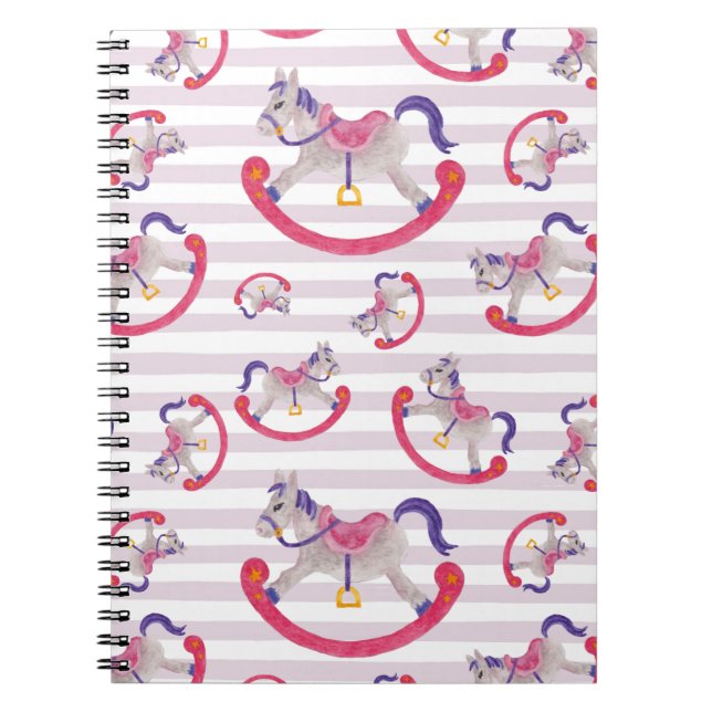 Cute rocking horse notebook (Front)
