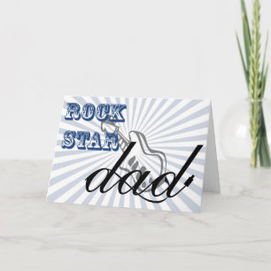 cute rockstar Dad, Father's Day greetings Card