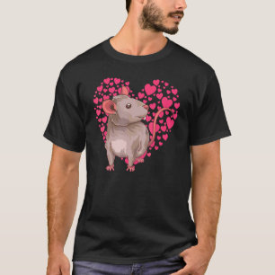 Cute Rodent Rat Animal Pet Owner Hearts Rat T-Shirt