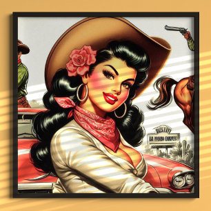 Cute Rodeo Girl Poster