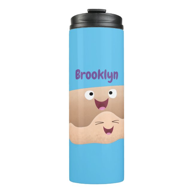 Cute rolling pin and dough pastry baking cartoon thermal tumbler (Front)