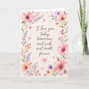 Cute Romance  Love You Forever Greeting  Card