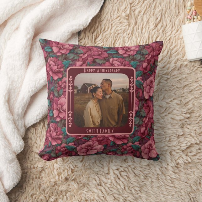 Cute Romantic 20Th Anniversary Throw Pillow (Blanket)