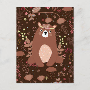 Cute Romantic Bear Postcard