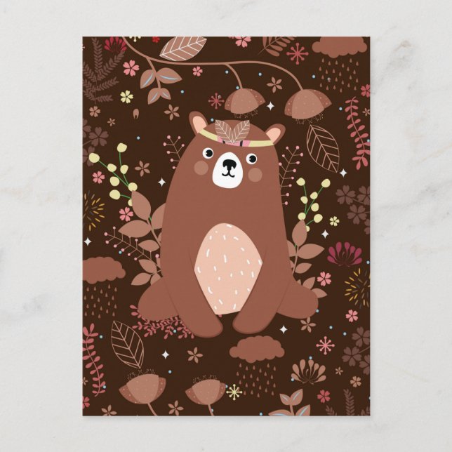 Cute Romantic Bear Postcard (Front)