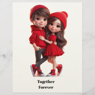 Cute Romantic Couple Card – A Happy Valentine Custom Letterhead