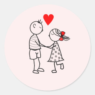 Cute Romantic Couple In Love Stickers