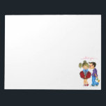 Cute Romantic Couple Love - Kiss - I love You Notepad<br><div class="desc">Cute Romantic Couple - Love - I Love You - Valentine's Day Kiss Boy and Girl - Fun Painting - Choose / Add Your Unique Text / Name / Colour - Make Your Special Gift - Resize and move or remove / add elements - image / text with customisation tool....</div>