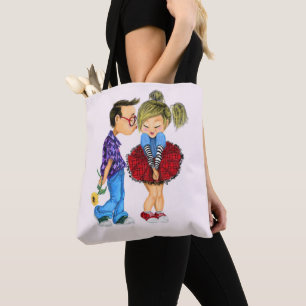 Cute Romantic Couple Love - Kiss - Valentine's Day Tote Bag