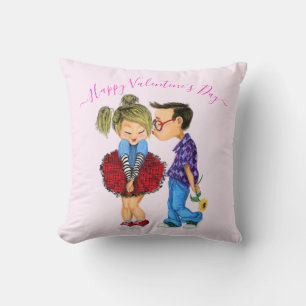 Cute Romantic Couple - Love - Valentine's Day Kiss Cushion