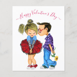 Cute Romantic Couple - Love - Valentine's Day Kiss Flyer