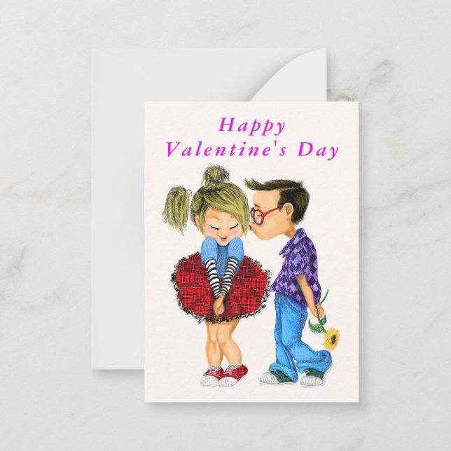 Cute Romantic Couple Your I Love You Card (Front)