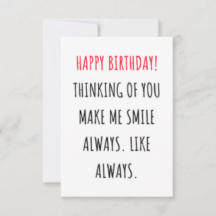 Cute romantic happy birthday card