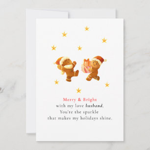 Cute Romantic Husband Christmas Card
