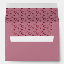 Cute romantic little hearts burgundy pink