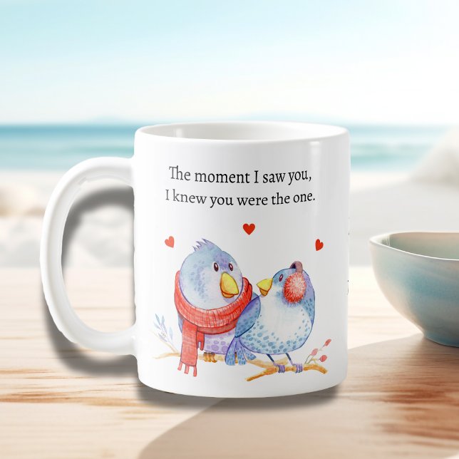 Cute Romantic Love Birds Valentine's Day Coffee Mug (Creator Uploaded)