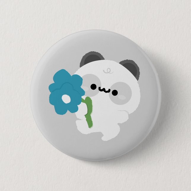 Cute Romantic Panda 6 Cm Round Badge (Front)