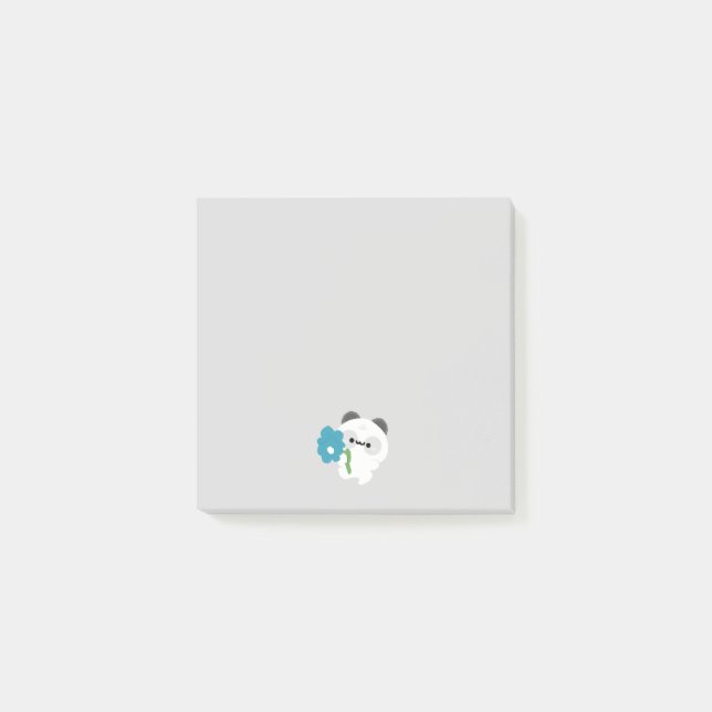 Cute Romantic Panda Post-it Notes (Front)