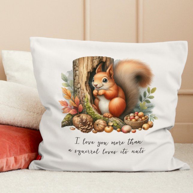 Cute Romantic Quote Watercolor Valentines Day Gift Cushion (Creator Uploaded)