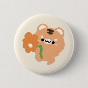 Cute Romantic Tiger 6 Cm Round Badge