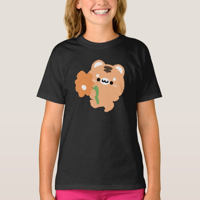 Cute Romantic Tiger T-Shirt (Front)