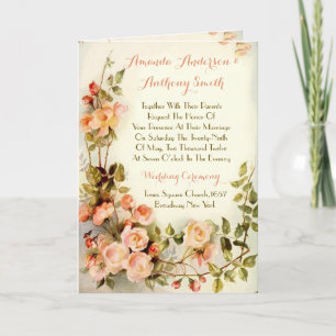 Cute romantic Wedding invitation Seal and Send