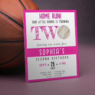 Cute Rookie Basketball Budget Girl 2nd Birthday