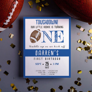Cute Rookie Football Budget Boy 1st Birthday
