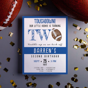 Cute Rookie Football Budget Boy 2nd Birthday