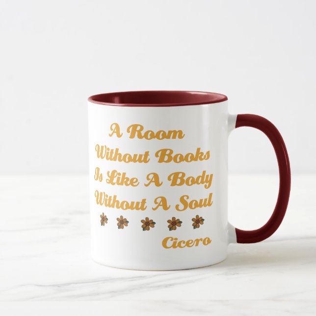 Cute Room Without a Book T-shirt Mug (Right)