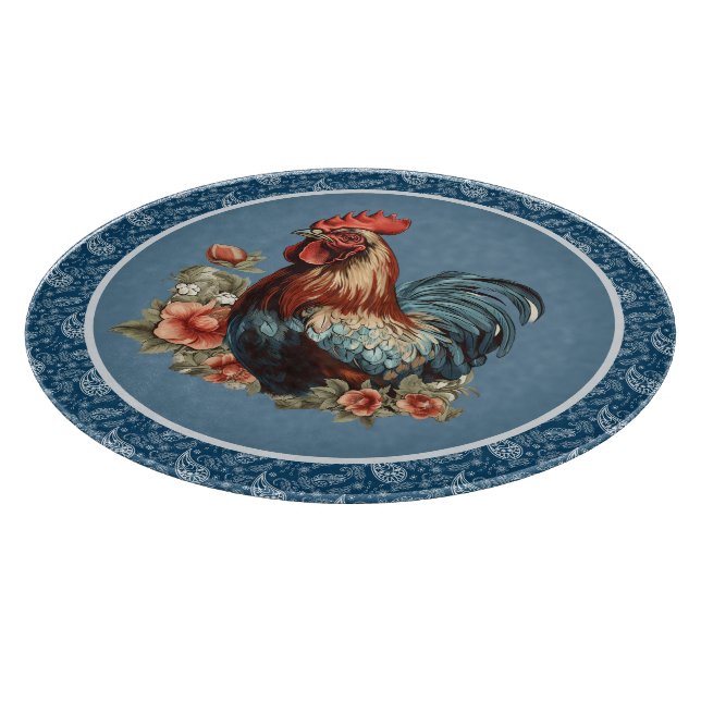 Cute rooster lovers Country kitchen Cutting Board (Corner)
