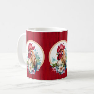Cute rooster lovers kitchen coffee mug