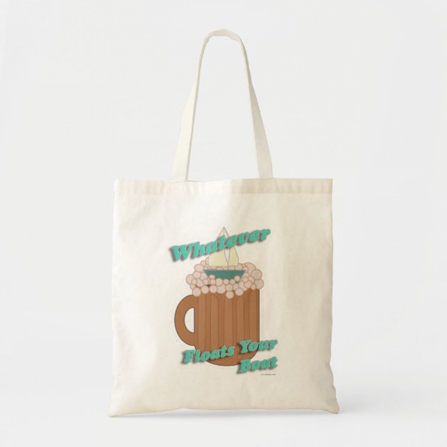 Cute Root Beer Float Cartoon Motto Design Tote Bag (Front)