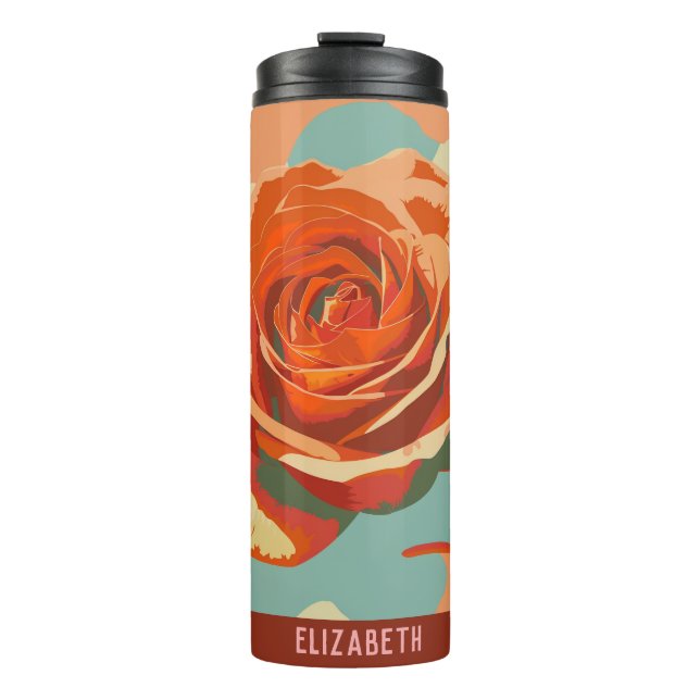 Cute Rose Family Tea  Thermal Tumbler (Front)