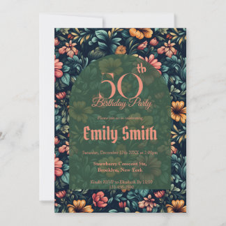 Cute Rose Flower Birthday Present Invitation