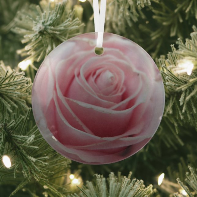 Cute Rose Flower Glass Tree Decoration (Insitu)