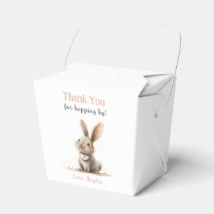 Cute Rose Kids Bunny Birthday Thank You Favour Box
