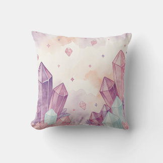 Cute Rose Quartz Design Accent Throw Pillow