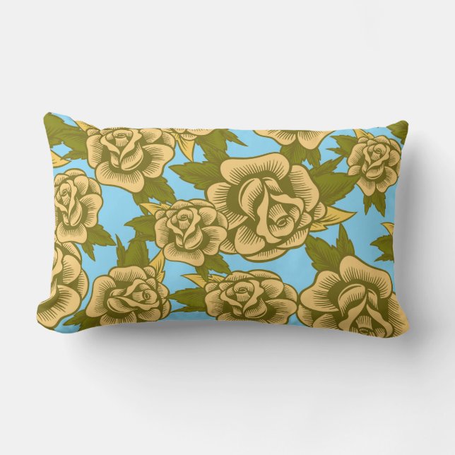Cute Roses Lumbar Cushion (Front)