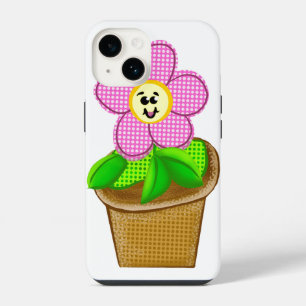 Cute Rosy Posy Potted Flower Case-Mate iPhone Case