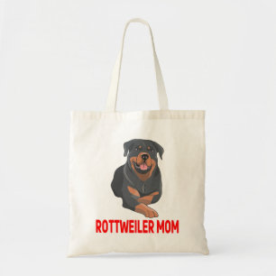 Cute Rottie Mum Puppy Dog Lover Cartoon Rottweiler Tote Bag