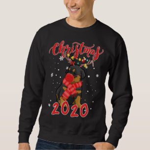 Cute Rottweiler Dog Christmas 2020 Dog Wearing A F Sweatshirt