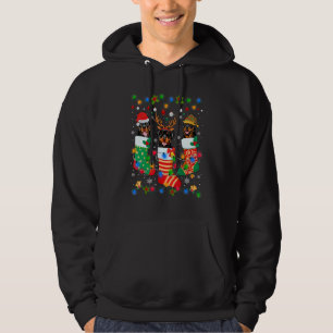 Cute Rottweiler Dog Puppy Christmas Socks Xmas Hoodie