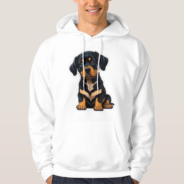 Cute Rottweiler - Gifts for Rottweiler Dog Owners  Hoodie (Front)